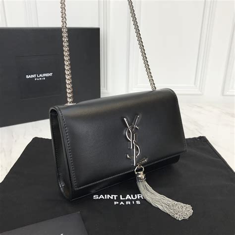 white ysl bag black logo|pre owned ysl handbags.